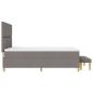 Preview: Boxspringbett mit Matratze & Bank Taupe 160x200 cm Stoff
