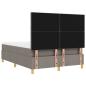 Preview: Boxspringbett mit Matratze & Bank Taupe 160x200 cm Stoff