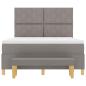 Preview: Boxspringbett mit Matratze & Bank Taupe 160x200 cm Stoff