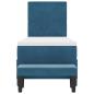 Preview: Boxspringbett mit Matratze & Bank Dunkelblau 80x200 cm Samt