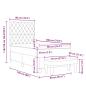 Preview: Boxspringbett mit Matratze & Bank Dunkelblau 90x190 cm Samt