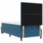 Preview: Boxspringbett mit Matratze & Bank Dunkelblau 90x190 cm Samt