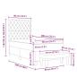 Preview: Boxspringbett mit Matratze & Bank Dunkelblau 90x200 cm Samt