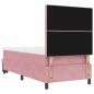 Preview: Boxspringbett mit Matratze & Bank Rosa 90x200 cm Samt