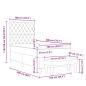 Preview: Boxspringbett mit Kopfteil Hellgrau 200 x 100 cm Samt