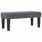 Preview: Boxspringbett mit Matratze & Bank Dunkelgrau 100x200 cm Samt