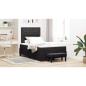 Preview: ARDEBO.de - Boxspringbett mit Matratze & Bank Schwarz 120x200 cm Samt