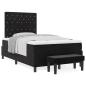 Preview: Boxspringbett mit Matratze & Bank Schwarz 120x200 cm Samt