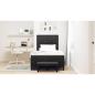Preview: Boxspringbett mit Matratze & Bank Schwarz 120x200 cm Samt