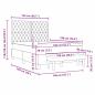Preview: Boxspringbett mit Matratze & Bank Hellgrau 140x190 cm Samt