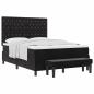 Preview: Boxspringbett mit Matratze & Bank Schwarz 140x200 cm Samt