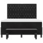 Preview: Boxspringbett mit Matratze & Bank Schwarz 140x200 cm Samt
