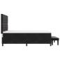 Preview: Boxspringbett mit Matratze & Bank Schwarz 140x200 cm Samt