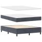 Preview: Boxspringbett mit Matratze & Bank Dunkelgrau 160x200 cm Velours