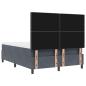 Preview: Boxspringbett mit Matratze & Bank Dunkelgrau 160x200 cm Velours