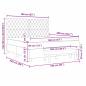Preview: Boxspringbett mit Matratze & Bank Dunkelgrau 160x200 cm Velours