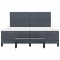 Preview: Boxspringbett mit Matratze & Bank Dunkelgrau 200x200 cm Samt