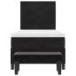 Preview: Boxspringbett mit Matratze & Bank Schwarz 90x190 cm Samt