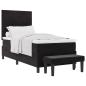 Preview: Boxspringbett mit Matratze & Bank Schwarz 90x190 cm Samt