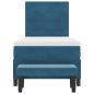 Preview: Boxspringbett mit Matratze & Bank Dunkelblau 90x190 cm Samt