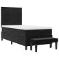 Preview: Boxspringbett mit Matratze und Bank Schwarz 90x200 cm Samt