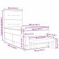 Preview: Boxspringbett mit Matratze & Bank Rosa 90x200 cm Samt