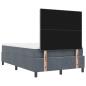 Preview: Boxspringbett mit Matratze & Bank Dunkelgrau 120x200 cm Samt