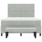 Preview: Boxspringbett mit Matratze & Bank Hellgrau 140x200 cm Samt