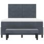 Preview: Boxspringbett mit Kopfteil Dunkelgrau 200 x 140 cm Samt