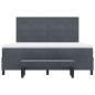 Preview: Boxspringbett mit Matratze und Bank Dunkelgrau 180x200 cm Samt