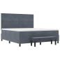 Preview: Boxspringbett mit Matratze und Bank Dunkelgrau 180x200 cm Samt
