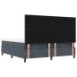 Preview: Boxspringbett mit Matratze und Bank Dunkelgrau 180x200 cm Samt