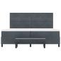 Preview: Boxspringbett mit Matratze & Bank Dunkelgrau 200x200 cm Samt