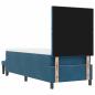 Preview: Boxspringbett mit Matratze & Bank Dunkelblau 80x200 cm Samt