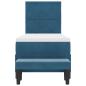 Preview: Boxspringbett mit Matratze & Bank Dunkelblau 80x200 cm Samt