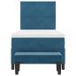 Preview: Boxspringbett mit Matratze & Bank Dunkelblau 90x190 cm Samt