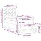 Preview: Boxspringbett mit Matratze & Bank Dunkelblau 90x200 cm Velours