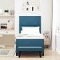 Preview: Boxspringbett mit Matratze & Bank Dunkelblau 90x200 cm Velours