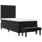 Preview: Boxspringbett mit Matratze & Bank Schwarz 100x200 cm Samt