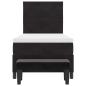 Preview: Boxspringbett mit Matratze & Bank Schwarz 100x200 cm Samt