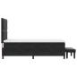 Preview: Boxspringbett mit Matratze & Bank Schwarz 100x200 cm Samt