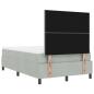 Preview: Boxspringbett mit Matratze & Bank Hellgrau 120x200 cm Samt