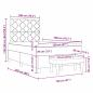 Preview: Boxspringbett mit Matratze & Bank Schwarz 120x200 cm Samt