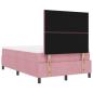 Preview: Boxspringbett mit Matratze & Bank Rosa 120x200 cm Samt