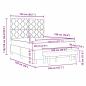 Preview: Boxspringbett mit Matratze & Bank Hellgrau 140x190 cm Samt