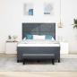 Preview: Boxspringbett mit Matratze & Bank Dunkelgrau 140x200 cm Samt
