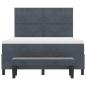 Preview: Boxspringbett mit Matratze & Bank Dunkelgrau 140x200 cm Samt