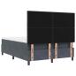 Preview: Boxspringbett mit Matratze & Bank Dunkelgrau 140x200 cm Samt