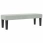 Preview: Boxspringbett mit Matratze & Bank Hellgrau 160x200 cm Samt