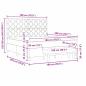 Preview: Boxspringbett mit Matratze & Bank Hellgrau 180x200 cm Samt